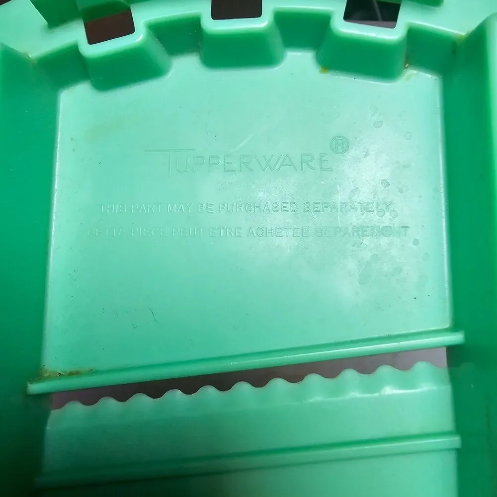 Vintage Tupperware Green Grater Shredder Insert Replacement Part Plastic Kitchen